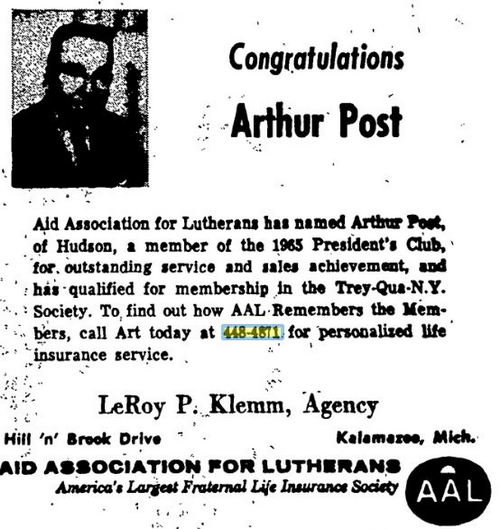 Dart Motel - 1965 Ad With Same Phone Number As Motel (newer photo)